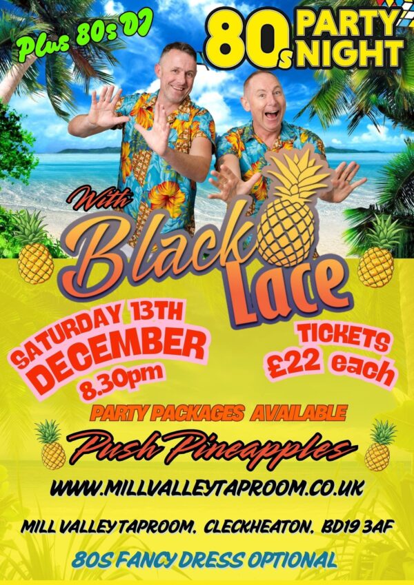 13/12/2025 | 80s PARTY NIGHT WITH BLACK LACE