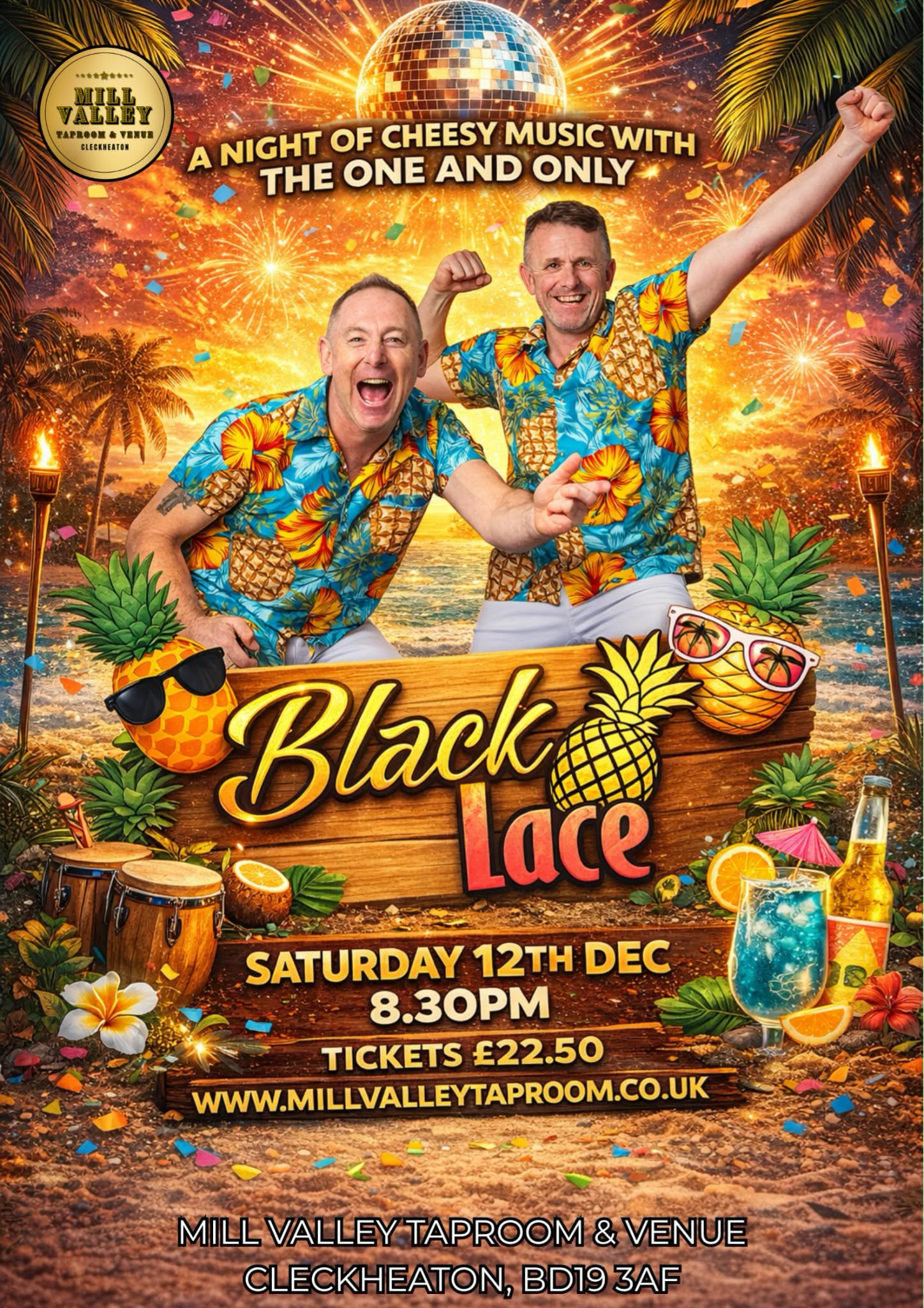 80s PARTY NIGHT WITH BLACK LACE -SATURDAY 12th DECEMBER 2026
