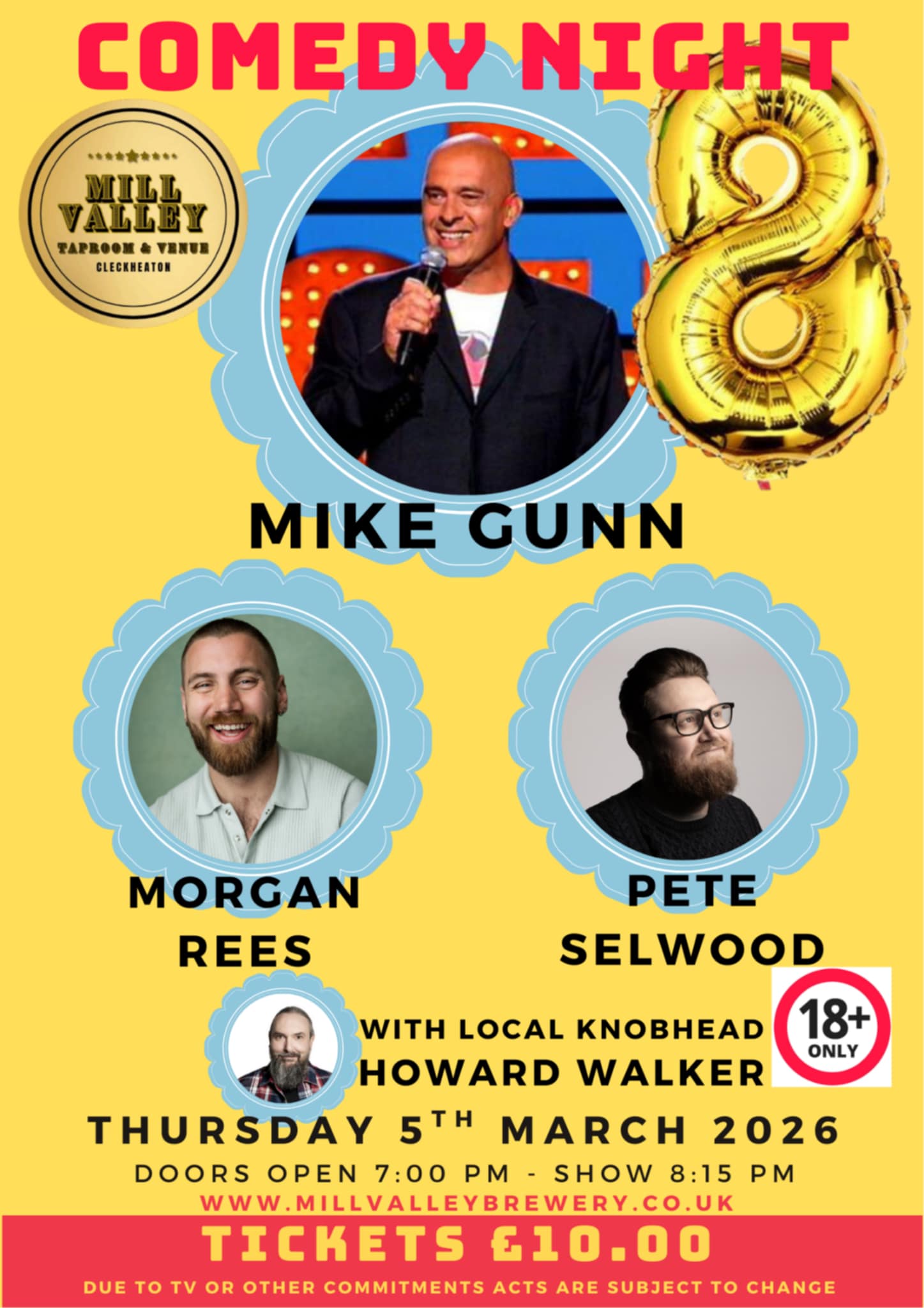 COMEDY NIGHT | THURSDAY 5th MARCH 2026 8.15pm