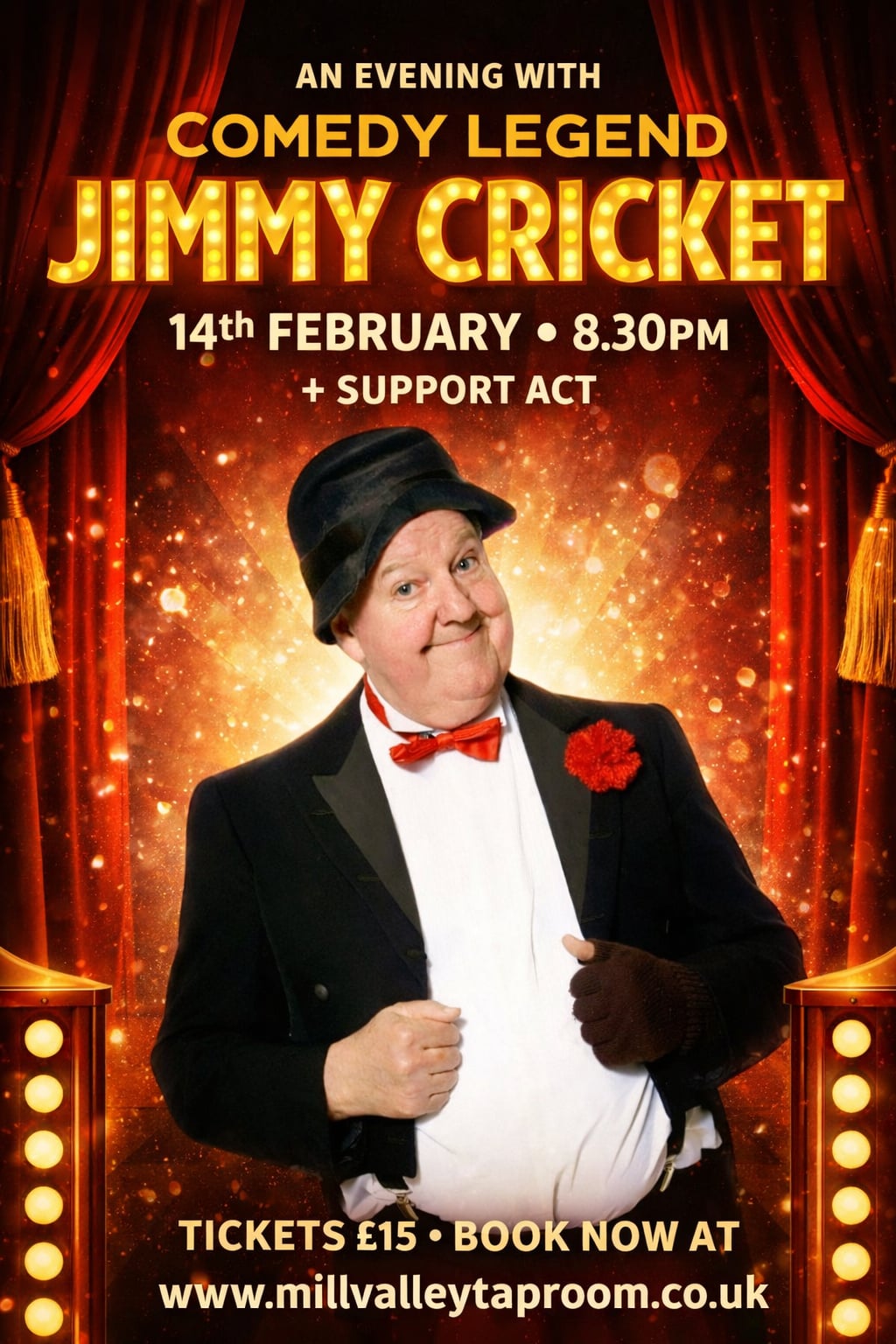 THE  COMEDY NIGHT WITH JIMMY CRICKET  |  SATURDAY 14th February 2026