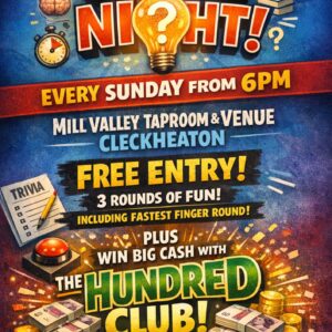 QUIZ NIGHT EVERY SUNDAY FROM 6PM