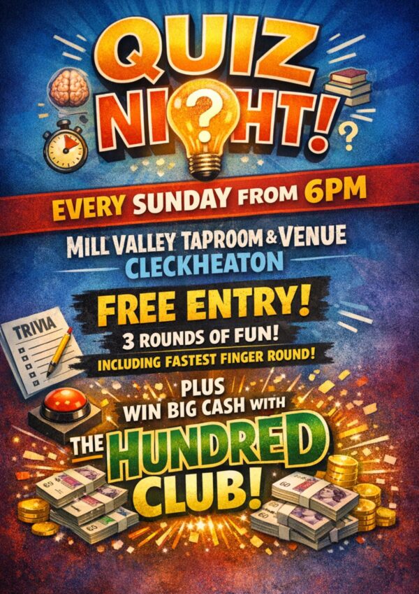 QUIZ NIGHT EVERY SUNDAY FROM 6PM