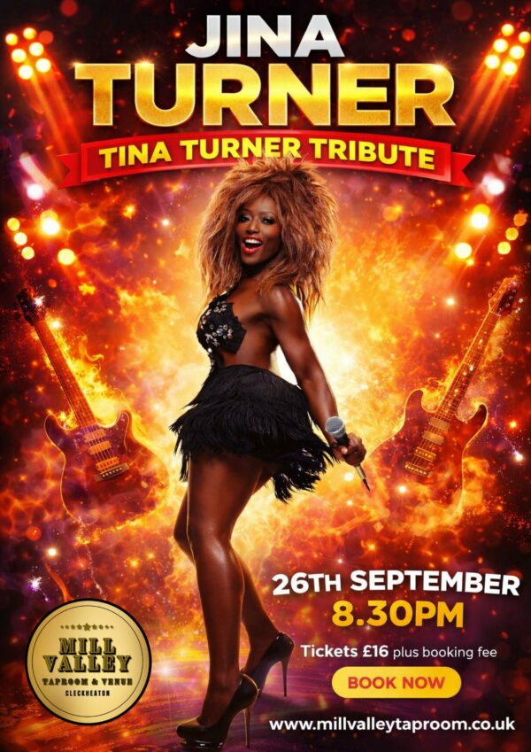 JINA TINA TURNER TRIBUTE 26th SEPTEMBER STARTS 8.30PM