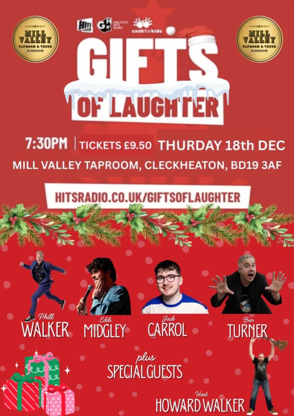 XMAS SPECIAL COMEDY NIGHT GIFTS of LAUGHTER THURSDAY 18th December 8PM