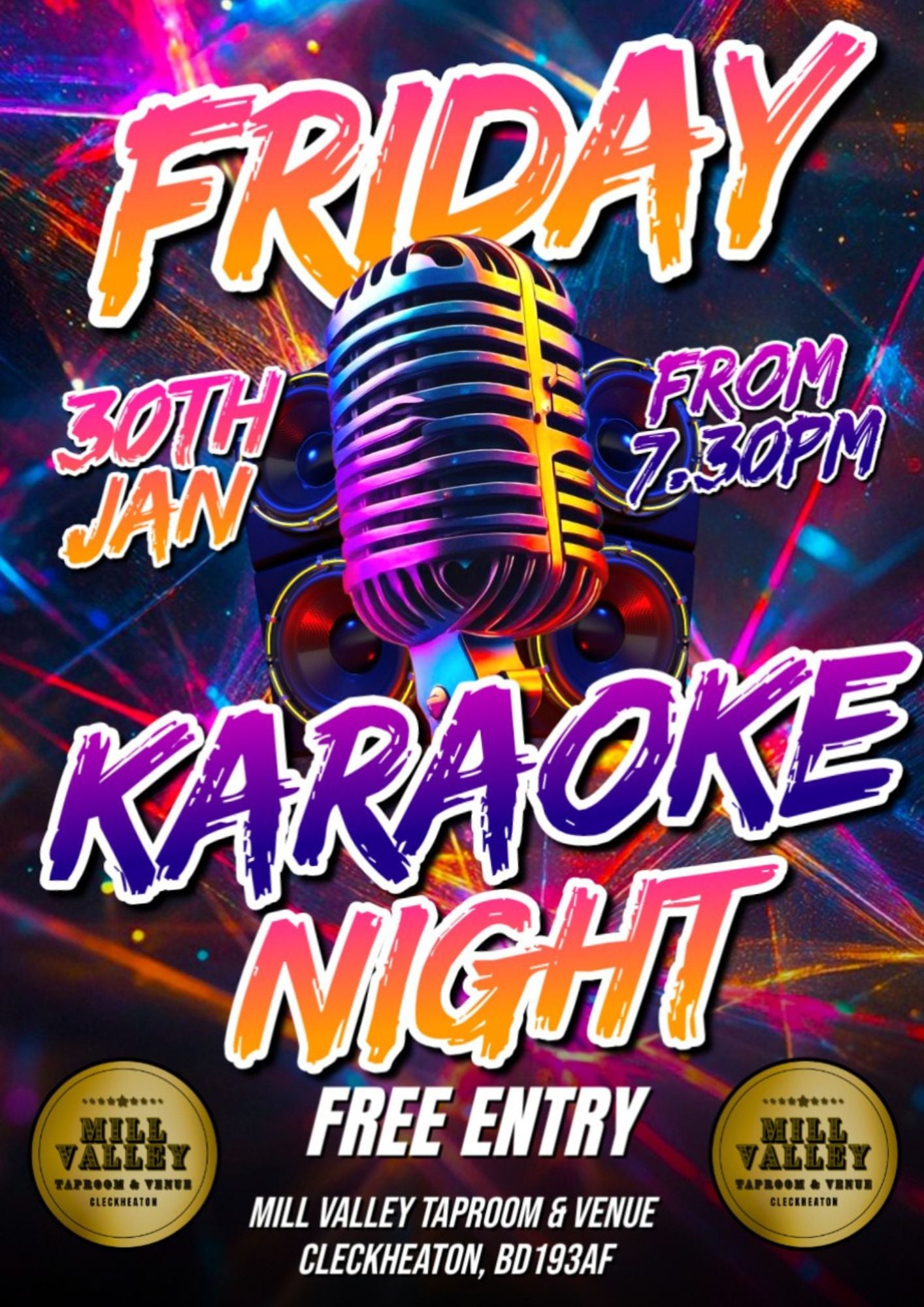 KARAOKE NIGHT | FRIDAY 30TH JANUARY 2026 7.30PM